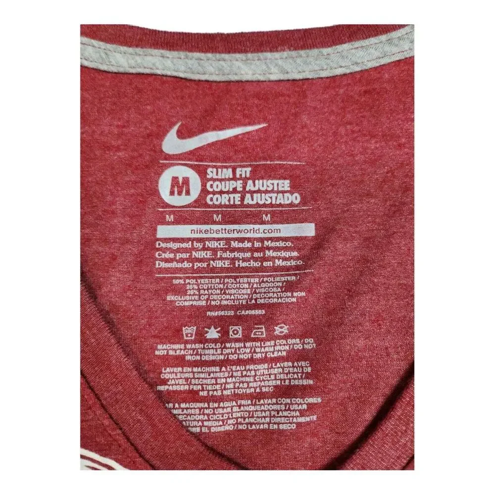 NWOT University of Arkansas top short sleeve Size‎  Medium Slim Fit Woman's Nike